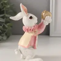 Фигурка полистоун &laquo;Заяц с карманными часами, в розовом&raquo;, 9.5&times;7.5&times;13 см
