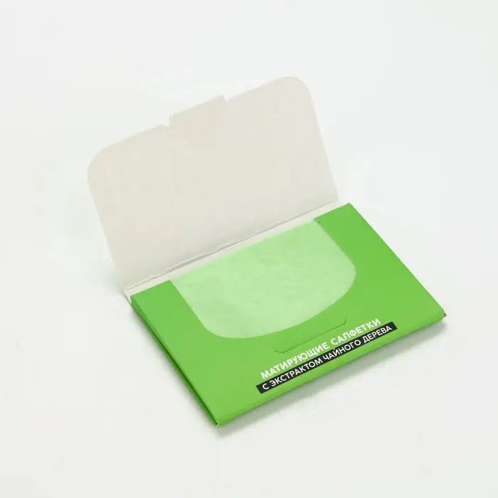 Матирующие салфетки с экстрактом зеленого чая, 50 шт, PICO MICO