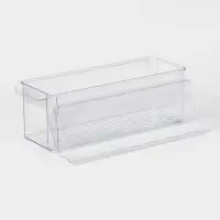 Контейнер для холодильника с крышкой IDEA, 10&times;30&times;10 см, пластик, прозрачный