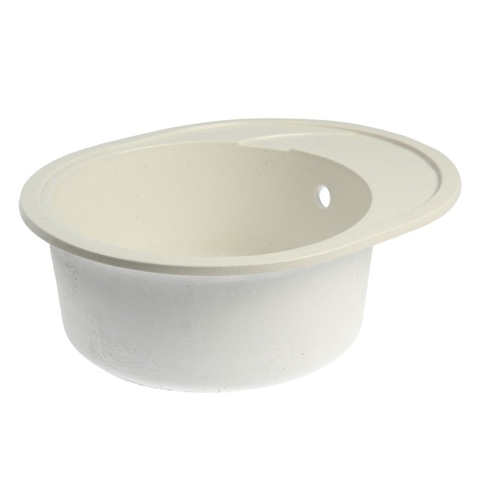 Мойка AGATA  AG3C8, врезная, 570 х 465 х 170 м, овальная, цвет белый Мойка AGATA  AG3C8, врезная, 570 х 465 х 170 м, овальная, цвет белый