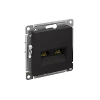 Розетка ATLASDESIGN двойная компьютерная RJ45+RJ45 категория 5E механизм карбон