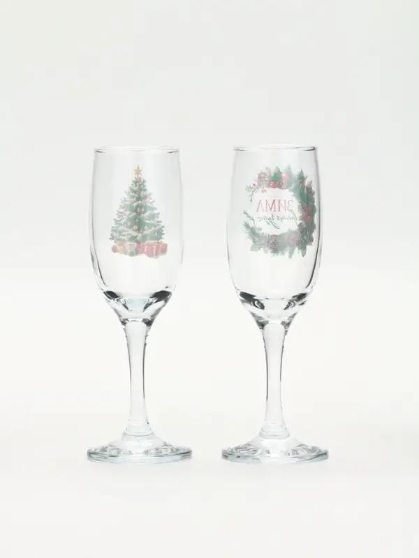 Бокалы для шампанского новогодние «Новый год», 2 шт. по 170 мл Бокалы для шампанского новогодние «Новый год», 2 шт. по 170 мл