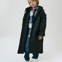 Дождевик детский RainDrop Kids, черный, 8 лет (рост 118-128)