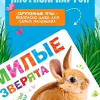 Книжка тактильная &laquo;Милые зверята&raquo;, 6 тактильных вставок, 12 стр.