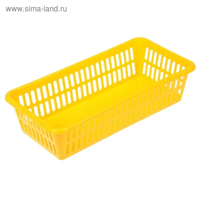 Корзина для хранения Полимербыт, пластик, 20×10×4.8 см, МИКС Корзина для хранения Полимербыт, пластик, 20×10×4.8 см, МИКС