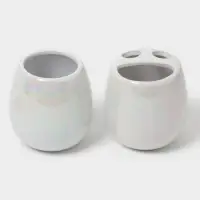 Аксессуары для ванной Pearl, 4 предмета: мыльница, дозатор для мыла 400 мл, 2 стакана