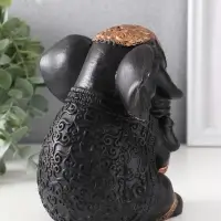 Фигура «Слон индийский большой», 14×12×12 см, чёрная