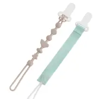 Держатель для соски пустышки, 2 шт, текстиль и силикон, Mum&Baby Держатель для соски пустышки, 2 шт, текстиль и силикон, Mum&Baby