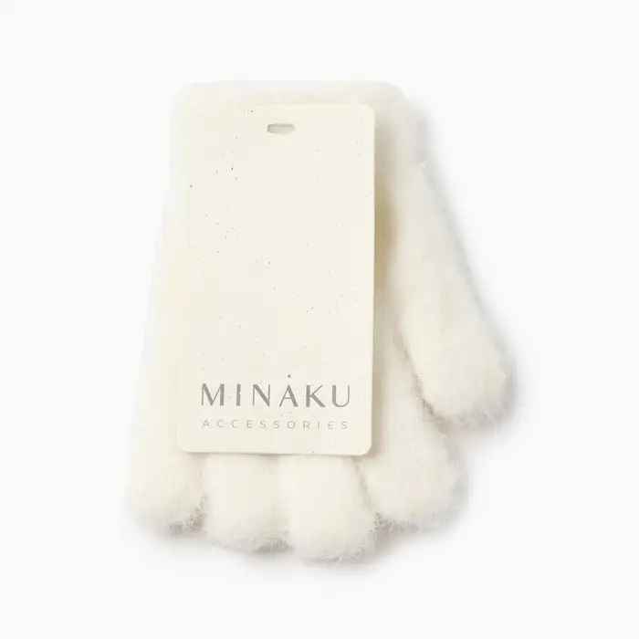 Перчатки для девочки MINAKU, цвет белый, 14см