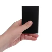 Внешний аккумулятор Luazon PB-17, 4000 мАч, USB, 1 А, индикатор, тонкий корпус, металл, чёрный
