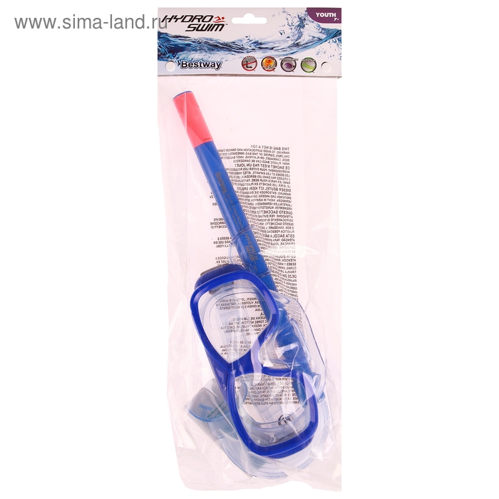 Набор для плавания Essential Freestyle: маска, трубка, от 7 лет, цвет МИКС, 24035 Bestway Набор для плавания Essential Freestyle: маска, трубка, от 7 лет, цвет МИКС, 24035 Bestway