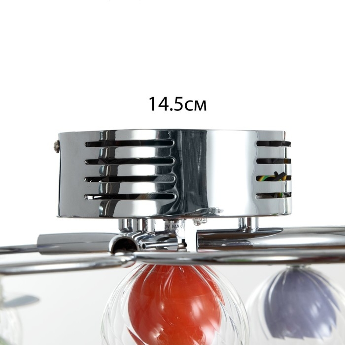 Люстра "Жатай" 7x20Вт G4 хром 65х65х15 см