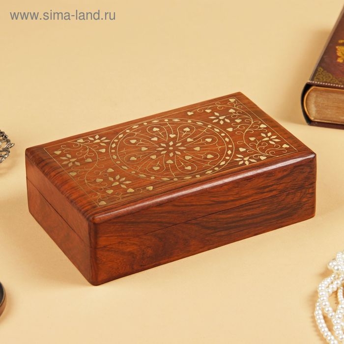 Шкатулка  Шкатулка "Узор" дерево 20х13х6 см