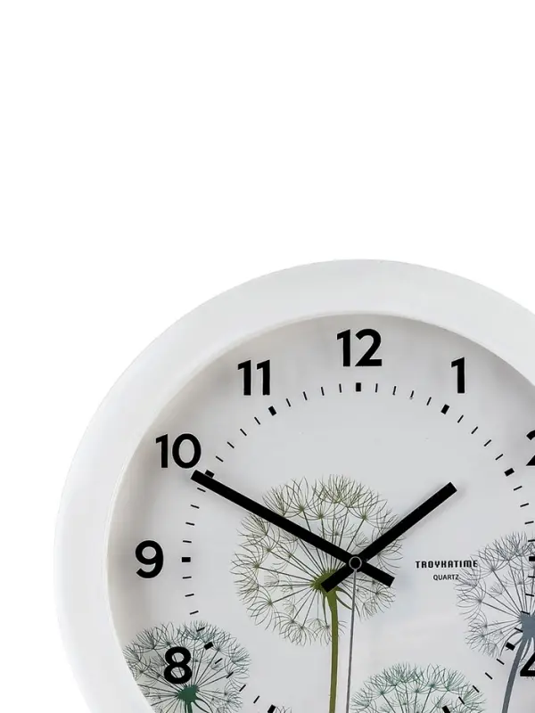 Часы настенные интерьерные &laquo;Одуванчик&raquo;, d=29 см, бесшумные, белые