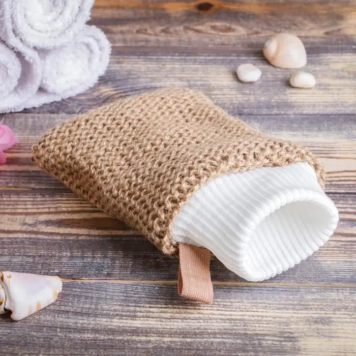 Мочалка Мочалка "Рукавица", джут, 23х11см