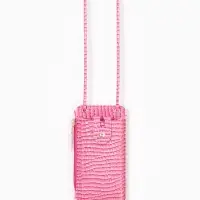 Сумка на магните, с длинным ремнём, 10&times;2.5&times;20 см, розовая