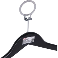 Вешалка-плечики WW_LH001-ANTI/CU3014-AB дерев,антив,кольцо,р50-52 черн