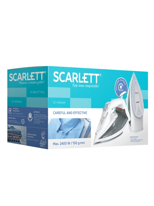 Паровой утюг для одежды 2400Вт SC-SI30K40 Паровой утюг для одежды 2400Вт SC-SI30K40