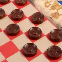 Настольная игра нарды с шашками &laquo;Герб России&raquo;, деревянные большие, 60&times;60 см