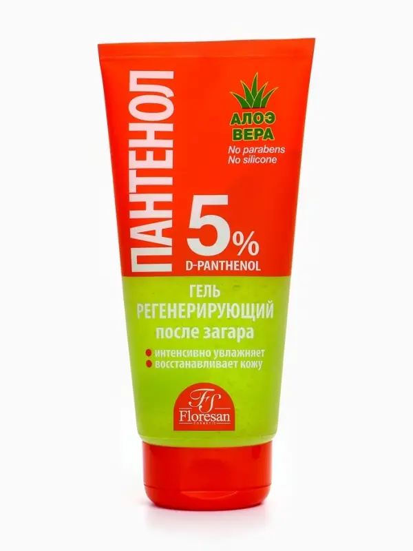 Гель после солнца регенерирующий Floresan &laquo;Пантенол&raquo; с алоэ вера, 150 мл