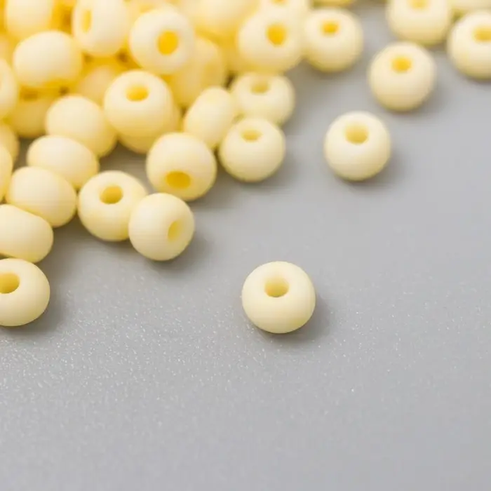 Бисер стекло 8/0  Бисер стекло 8/0 "Маршмеллоу. Матовый. Тёмно-жёлтый" 10 гр