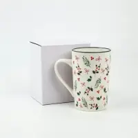 Кружка новогодняя керамическая &laquo;Зимние узоры&raquo;, 385 мл, ручная работа