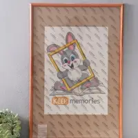 Фоторамка дерево 40х60 см, орех №1 (пластиковый экран)