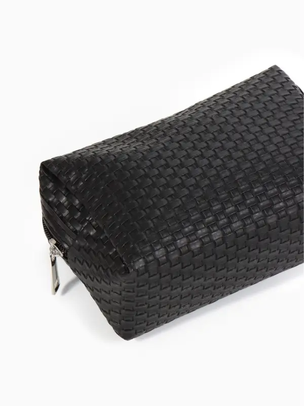 Косметичка дор Плетенка, 16*5*10, отдел на молнии, черный