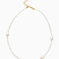 Чокер "Морской мир" жемчуг барочный, цвет белый в золоте