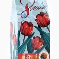 Чай подарочный в домике &laquo;8 Марта, тюльпаны&raquo;, со вкусом лесные ягоды, 50 г
