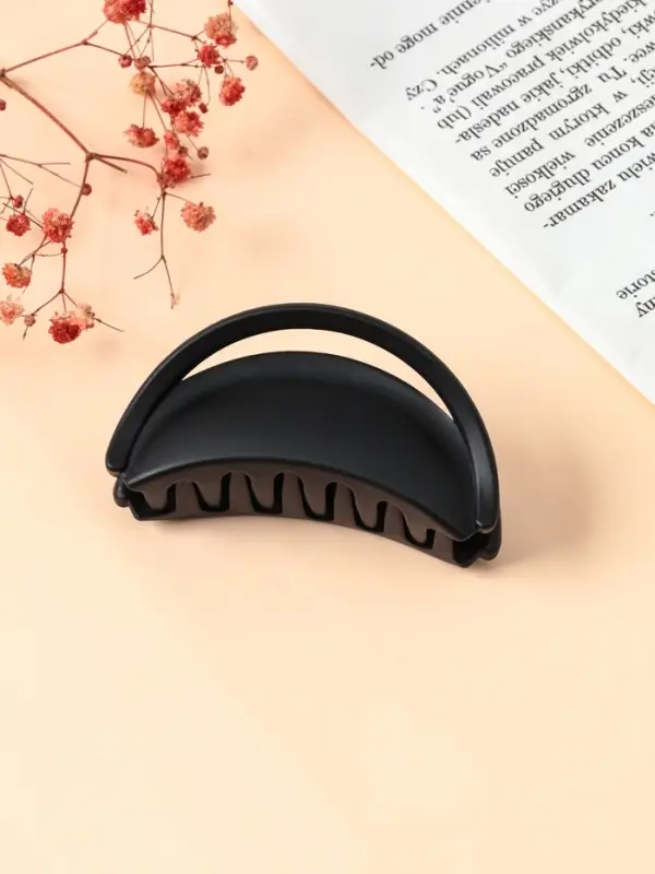 Крабик для волос &laquo;Матовый&raquo;, классика дуга люкс, 8.5 см, чёрный