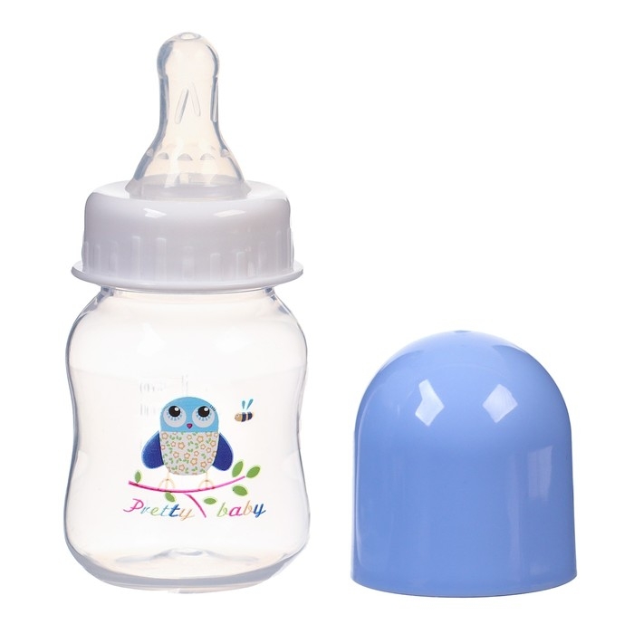 Бутылочка для кормления, классическое горло, 60 мл., от 3 мес., цвет голубой Бутылочка для кормления, классическое горло, 60 мл., от 3 мес., цвет голубой