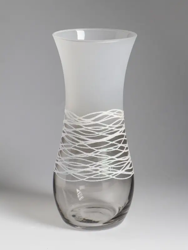 Ваза &laquo;Полли&raquo;, дымка, волна, h=26 см, стекло