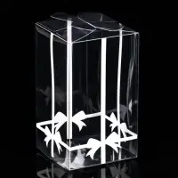 Складная прозрачная коробка из PVC, для упаковки подарков, «Бант в горошек», 12×7×7 см