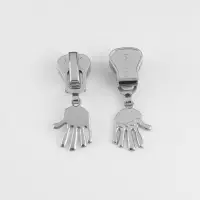 Бегунок для молнии &laquo;Трактор&raquo;, №8, &laquo;Ладонь&raquo;, 10 шт., цвет никель