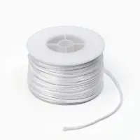 Шнур атласный на бобине 2мм ,50 метров, цвет белый Шнур атласный на бобине 2мм ,50 метров, цвет белый