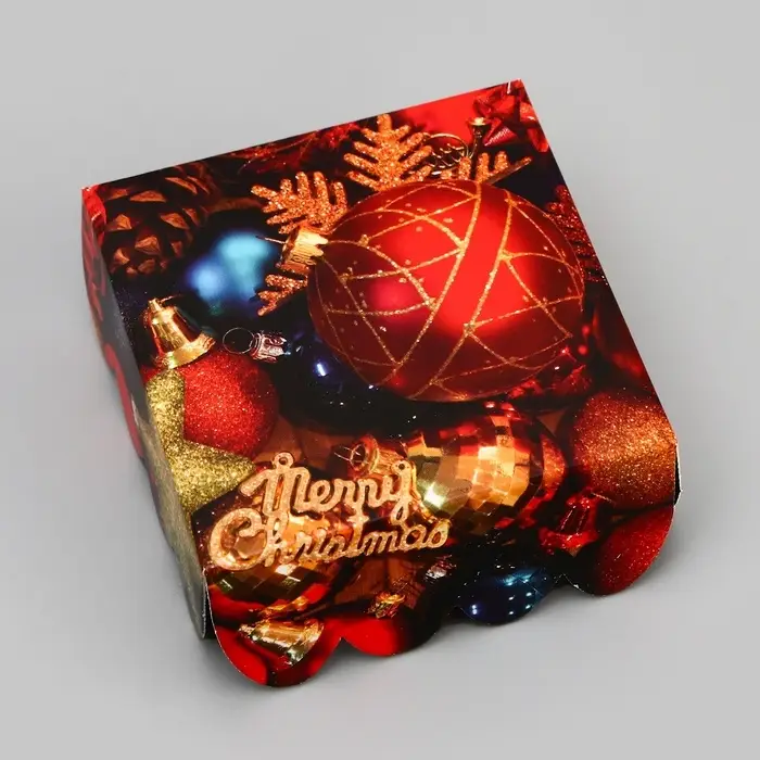 Коробка для печенья, «Мир полон чудес», 7×7×3 см, Новый год Коробка для печенья, «Мир полон чудес», 7×7×3 см, Новый год