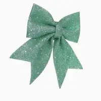 Ёлочная игрушка &laquo;Зимнее волшебство. Бант блеск&raquo; пластик, 20&times;18 см, светло-зелёный