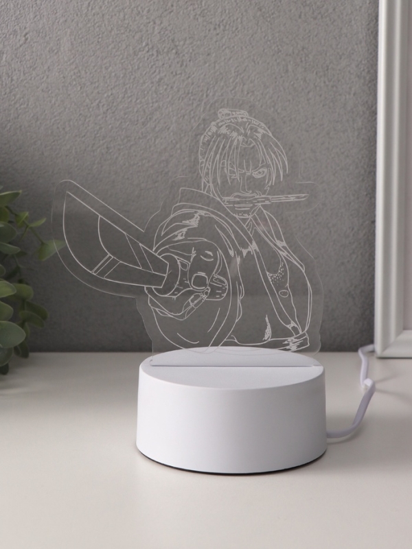 Светильник Светильник "Аниме. Воин" LED RGB от сети RISALUX 9,5х14,9х16 см