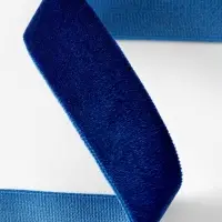 Лента бархатная, 20 мм, 18&plusmn;1 м, синяя №47