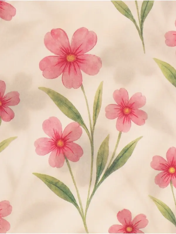 Бумага упаковочная крафт &laquo;Розовые цветы&raquo;, 50&times;70 см