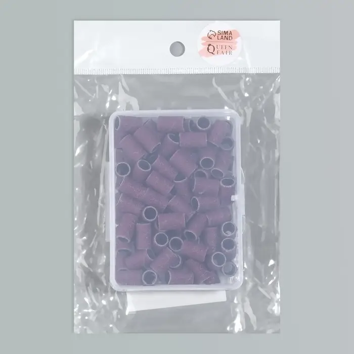 Насадки для педикюра, 100 шт, абразивность 120, в футляре Насадки для педикюра, 100 шт, абразивность 120, в футляре