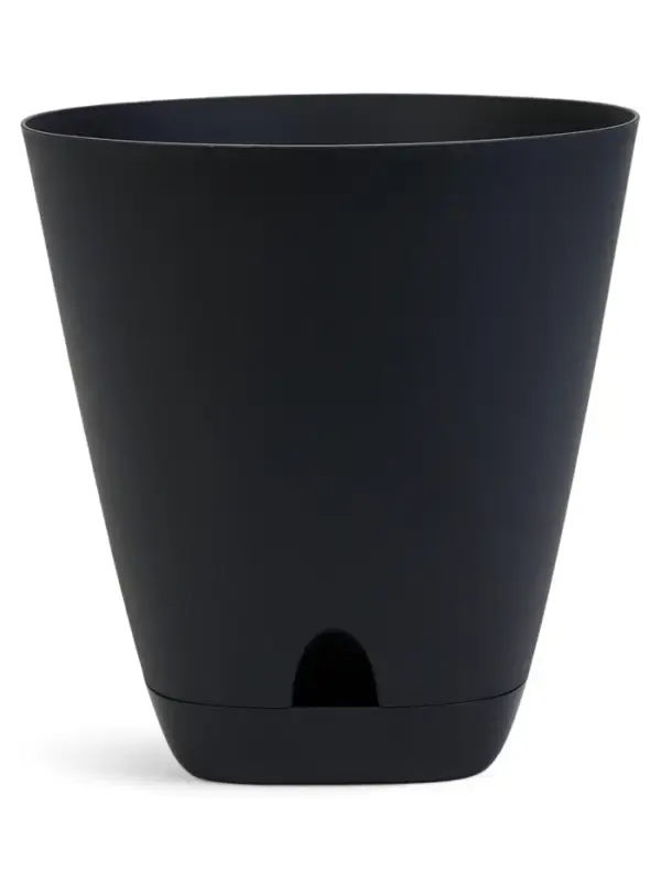 Кашпо с прикорневым поливом 8 л  D-24см, H-25см графит  Кашпо с прикорневым поливом 8 л  D-24см, H-25см графит "Гранд"