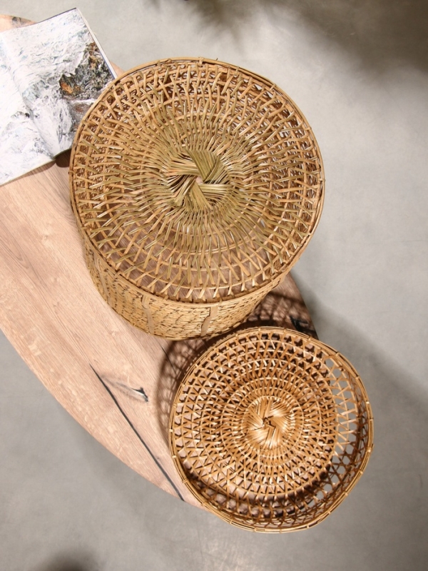 Корзина плетёная  Корзина плетёная "Баскет" бамбук 40х40х60 см, светлая