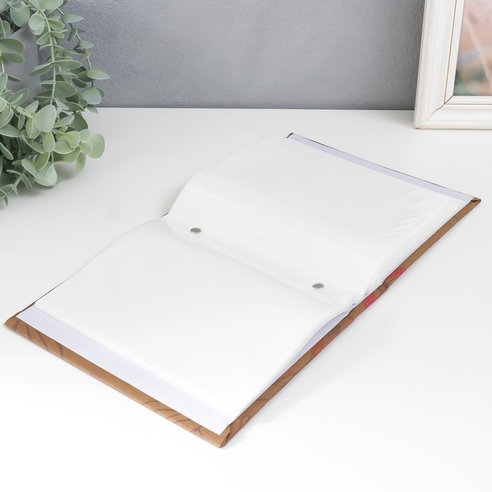 Фотоальбом на 100 фото 13х18 см  Фотоальбом на 100 фото 13х18 см "Гербарий" крафт 19,5х15,5х4 см