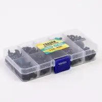 Набор винтовых глазок для кукол и игрушек с заглушками, цвет черный, 142 шт.