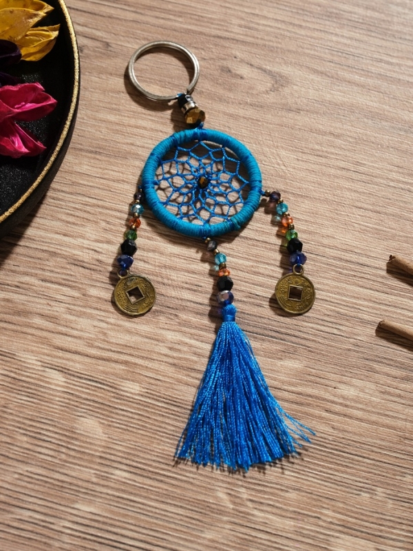 Брелок Брелок "Ловец снов" 4х15 см. синий