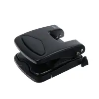 Дырокол металлический, 40 листов, с линейкой, чёрный