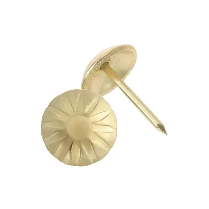 Гвозди ТУНДРА, декоративные, обивочные, фактурные, 11×16 мм, золото, фасовка 50 шт. Гвозди ТУНДРА, декоративные, обивочные, фактурные, 11×16 мм, золото, фасовка 50 шт.