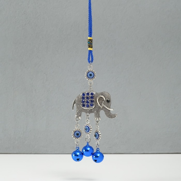 Подвеска от сглаза металл Подвеска от сглаза металл "Слон в попоне с колокольчиками" 21 см
